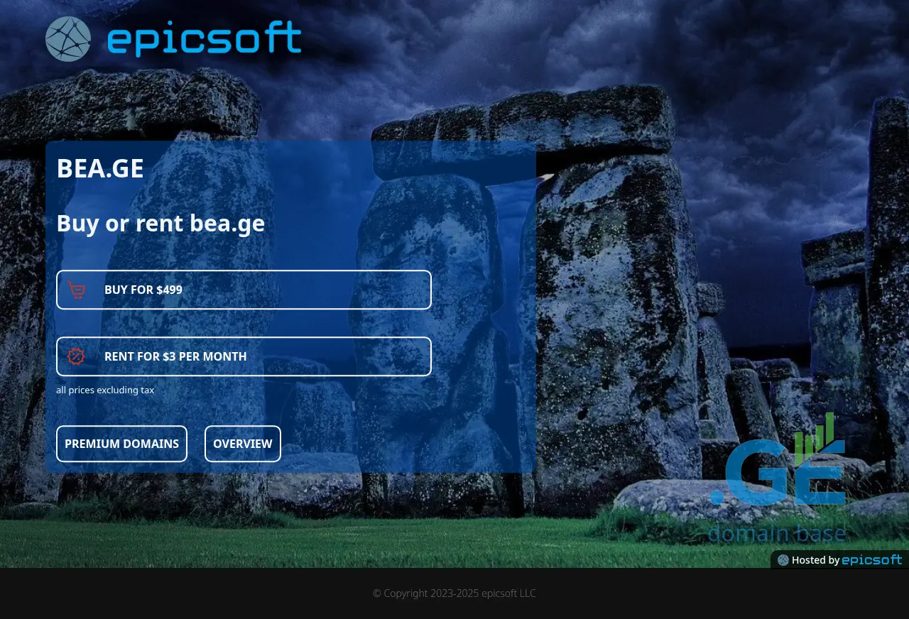 Screenshot of the site bea.ge