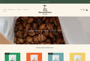 Screenshot of beanbourbonroasters.ge