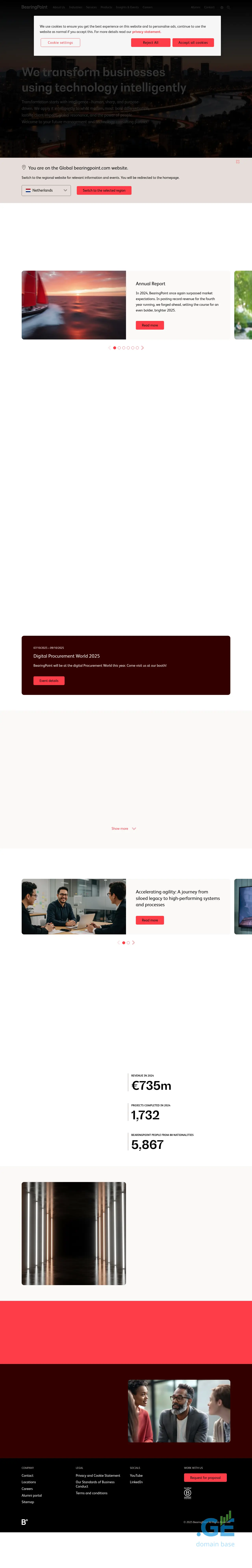 Screenshot of the site bearingpoint.ge