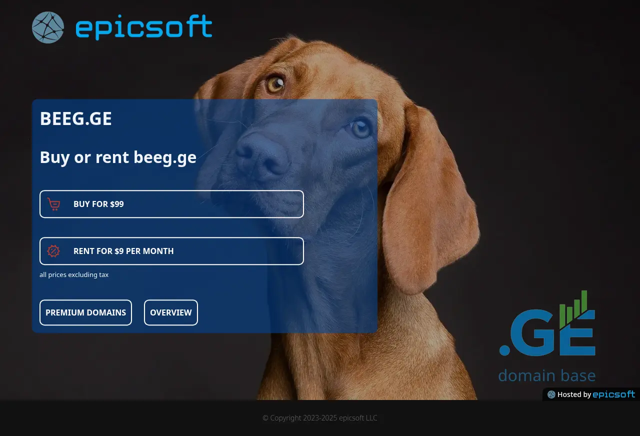 Screenshot of the site beeg.ge