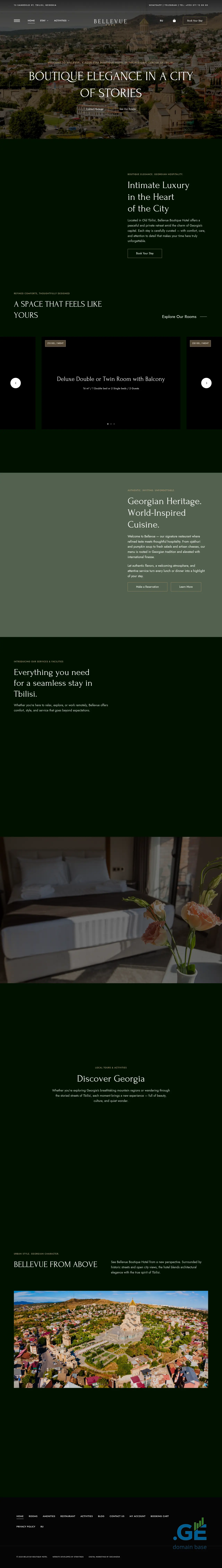 Screenshot of the site bellevue.ge