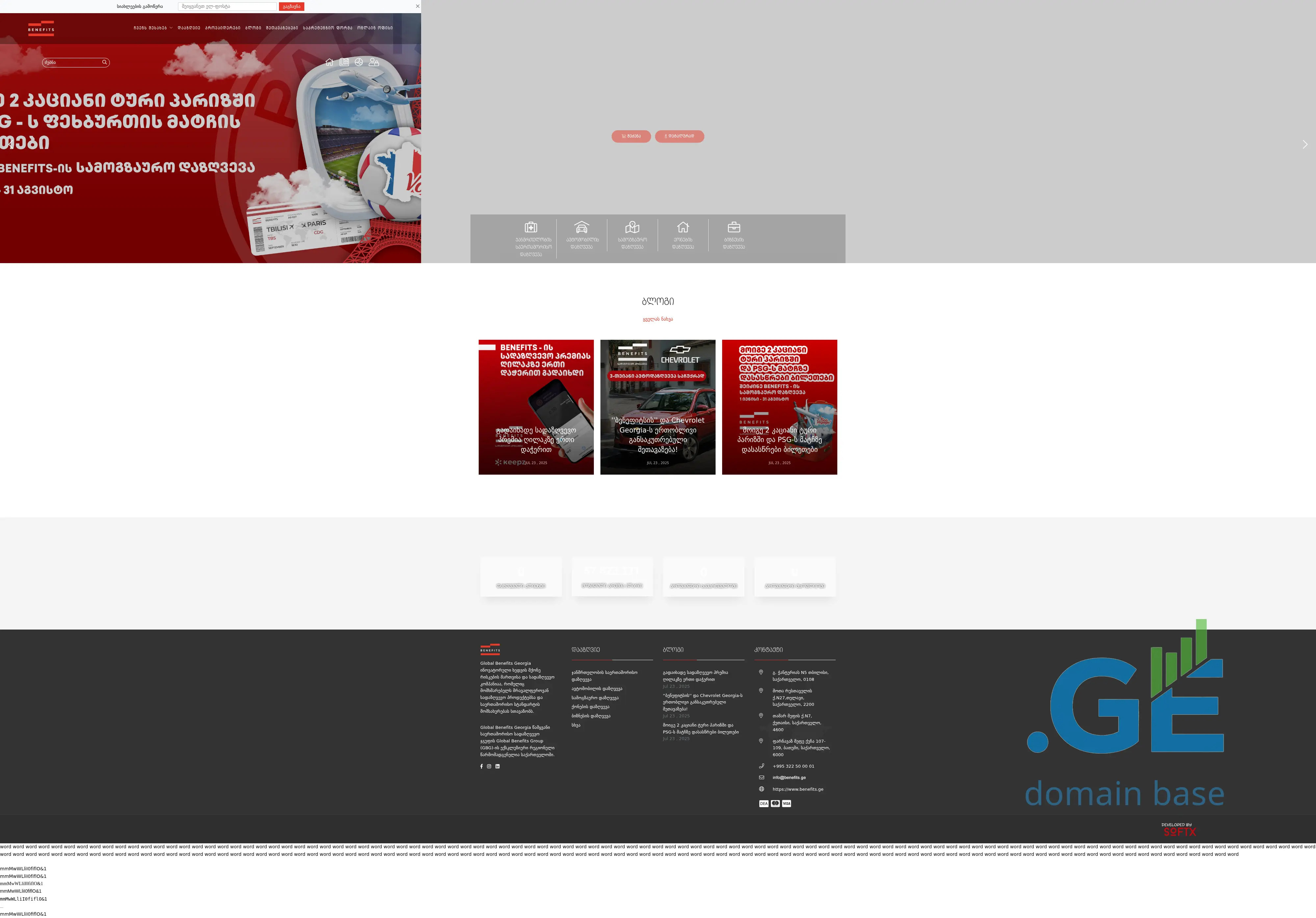 Screenshot of the site benefits.ge