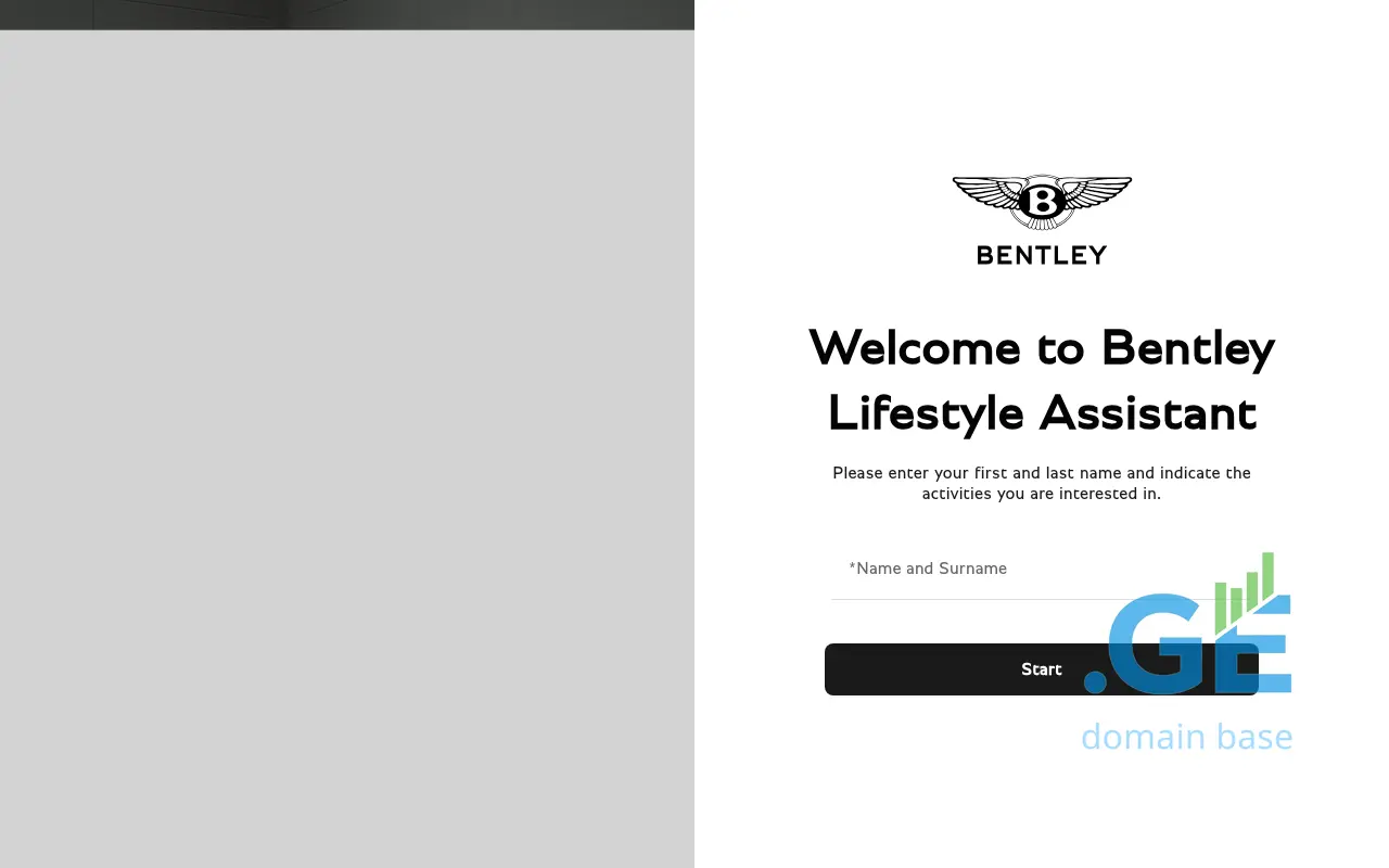 Screenshot of the site bentleylifestyle.ge