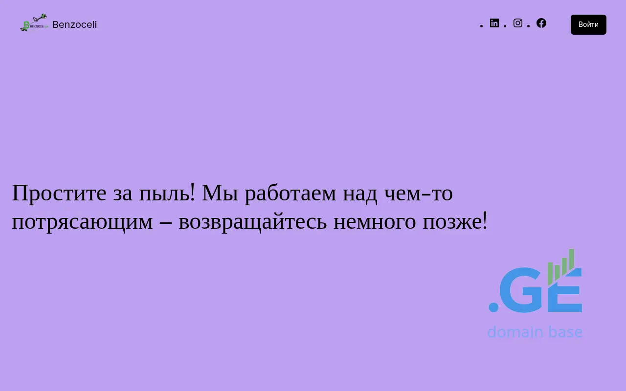 Screenshot of the site benzoceli.ge