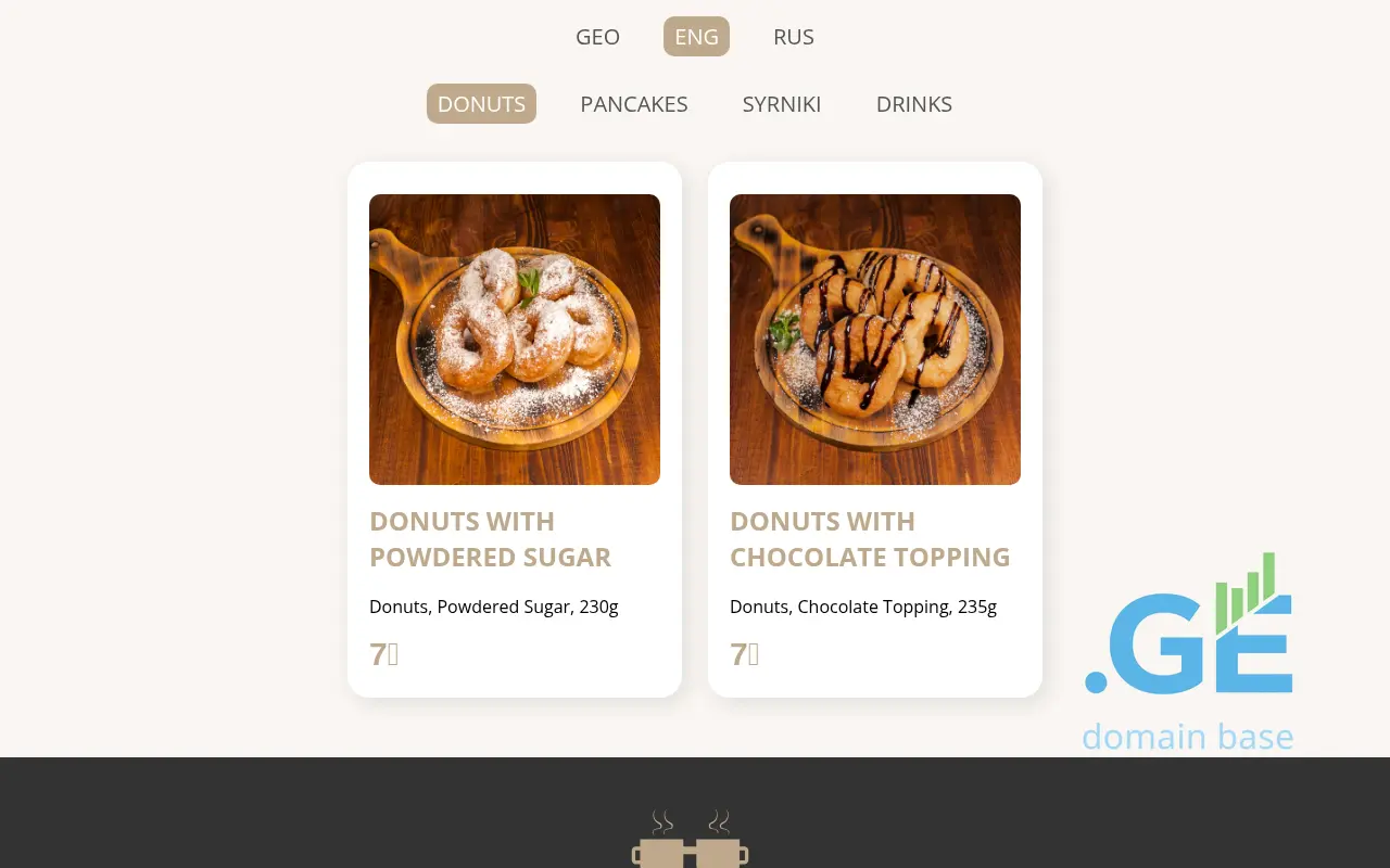 Screenshot of the site berry-breeze.ge