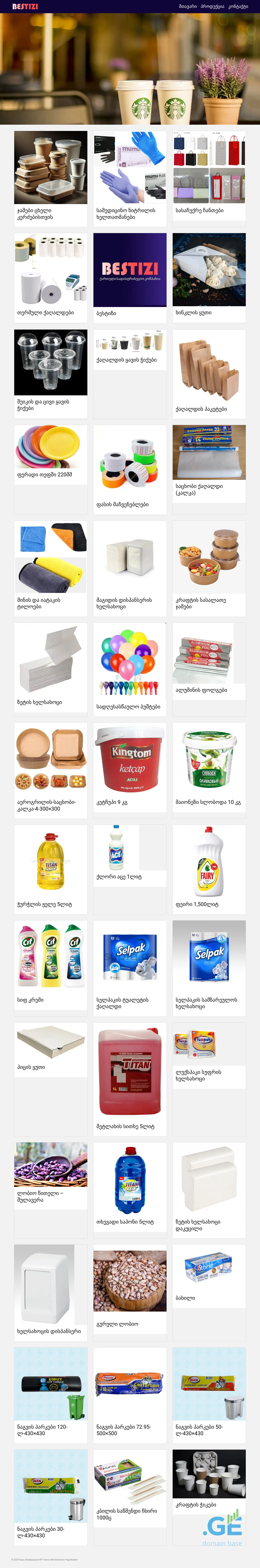 Screenshot of the site bestizi.ge