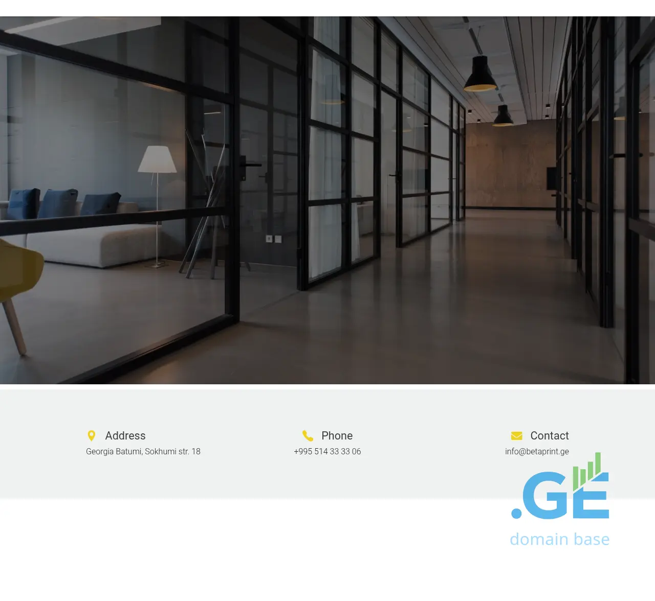 Screenshot of the site betaholding.ge