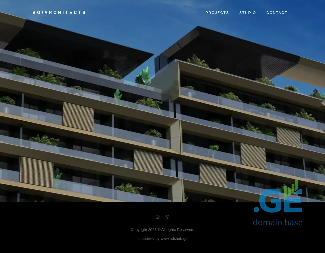 Screenshot of the site bgarchitects.ge
