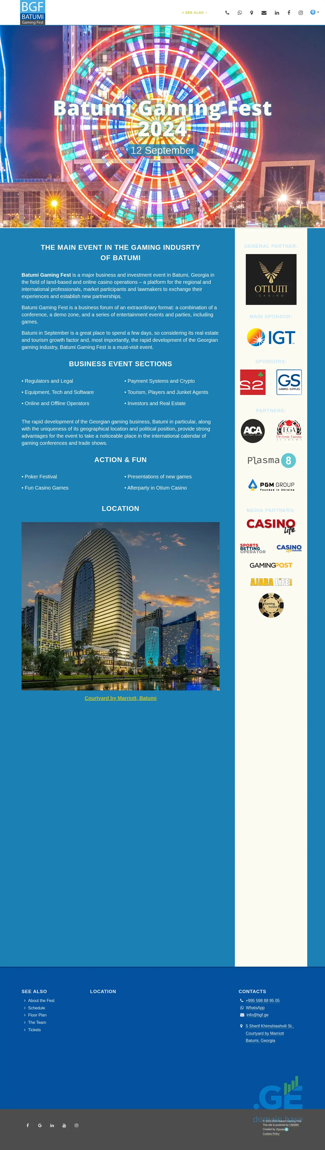 Screenshot of the site bgf.ge