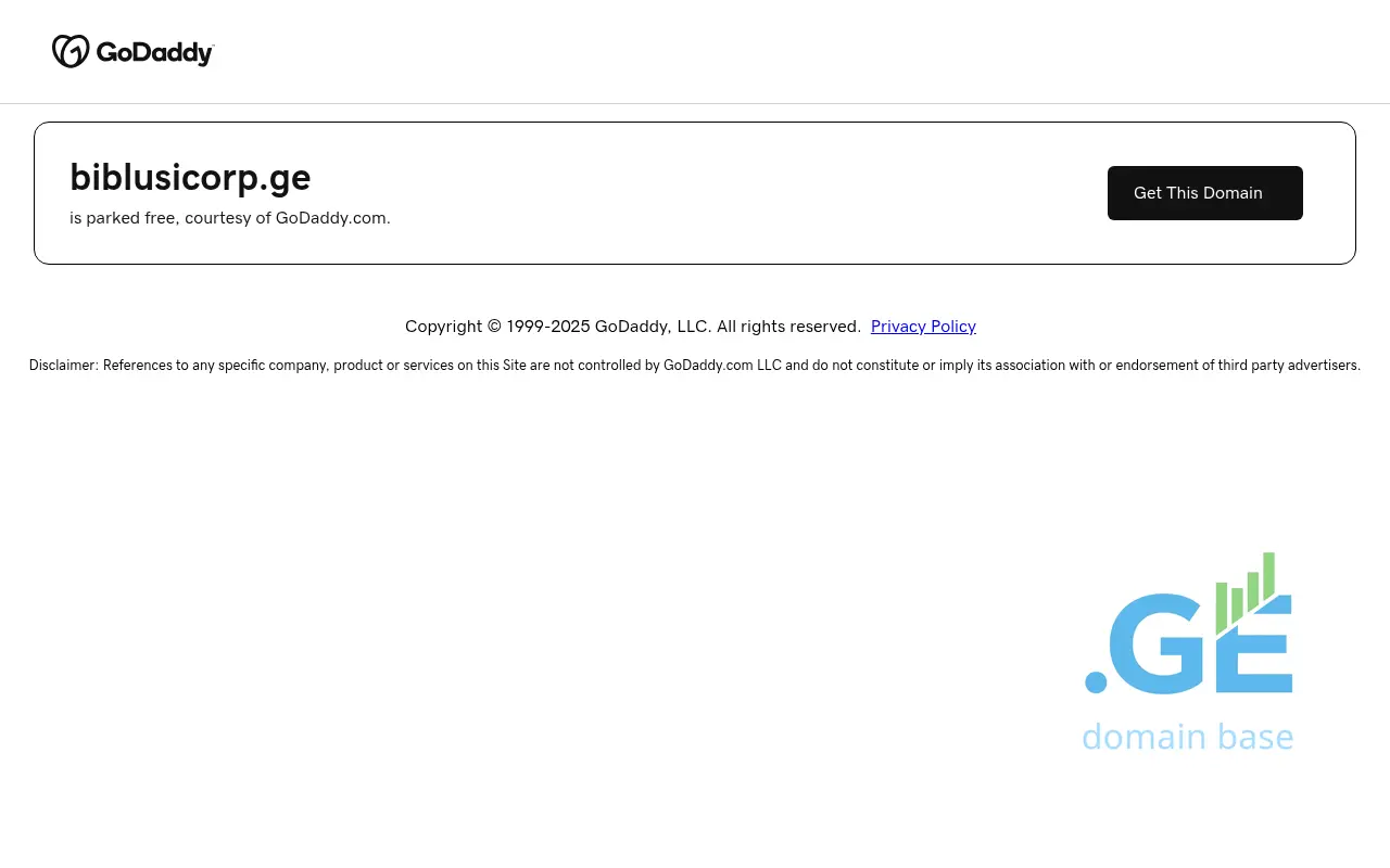 Screenshot of the site biblusicorp.ge