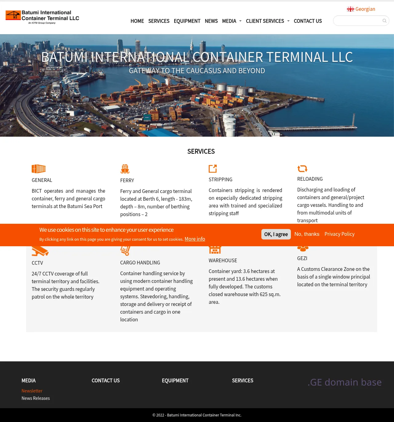 Screenshot of the site bict.ge