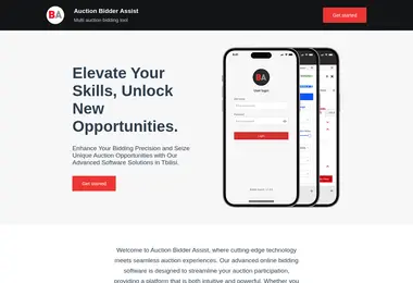 Screenshot of bidderassist.ge
