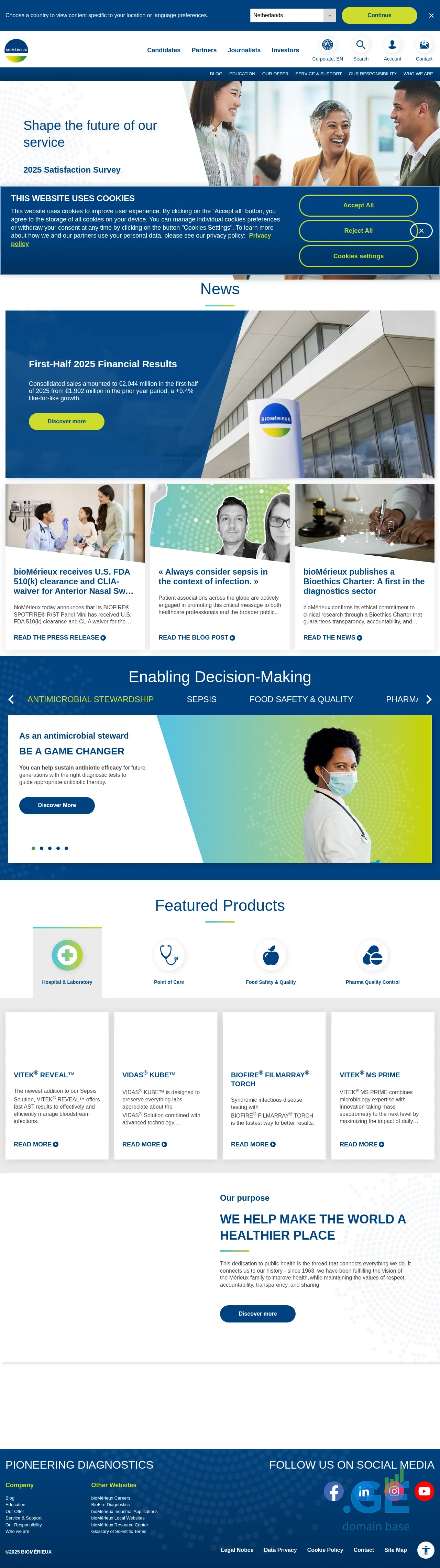 Screenshot of the site biomerieux.ge