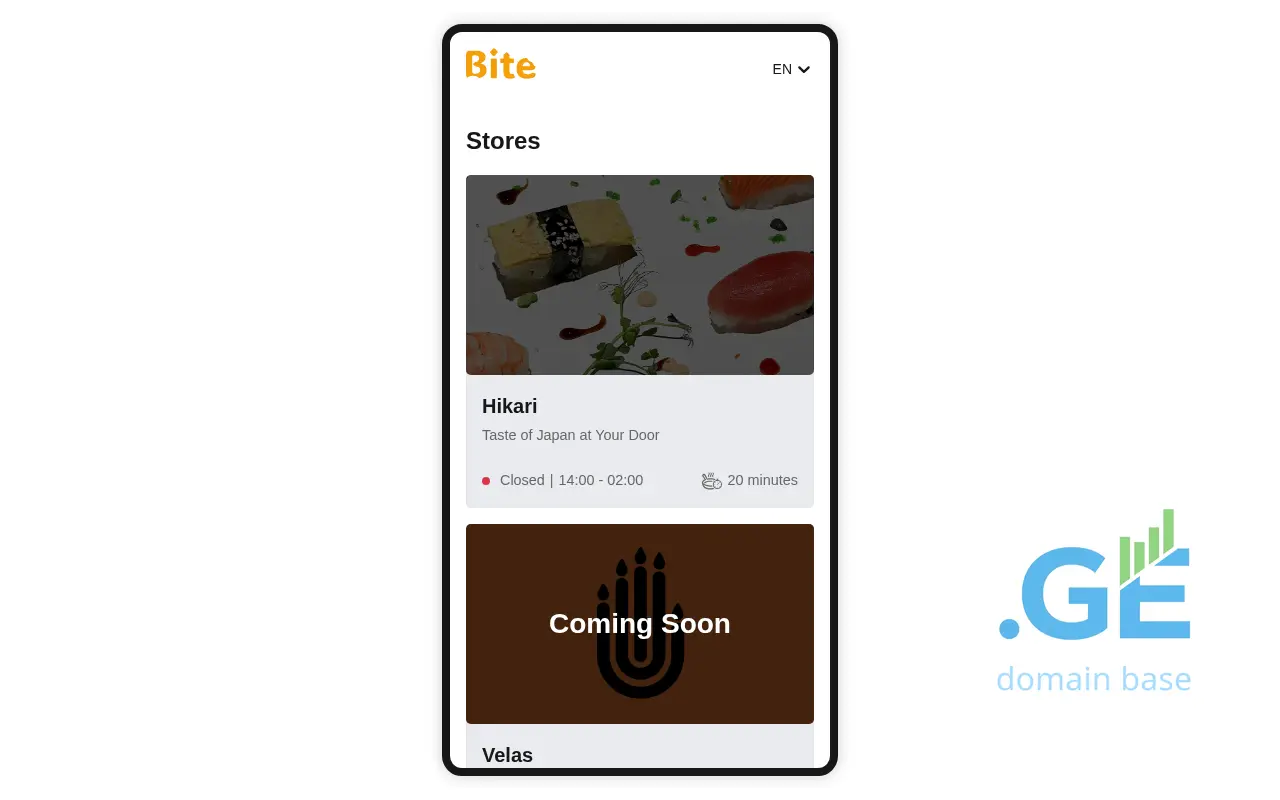 Screenshot of the site bite.ge