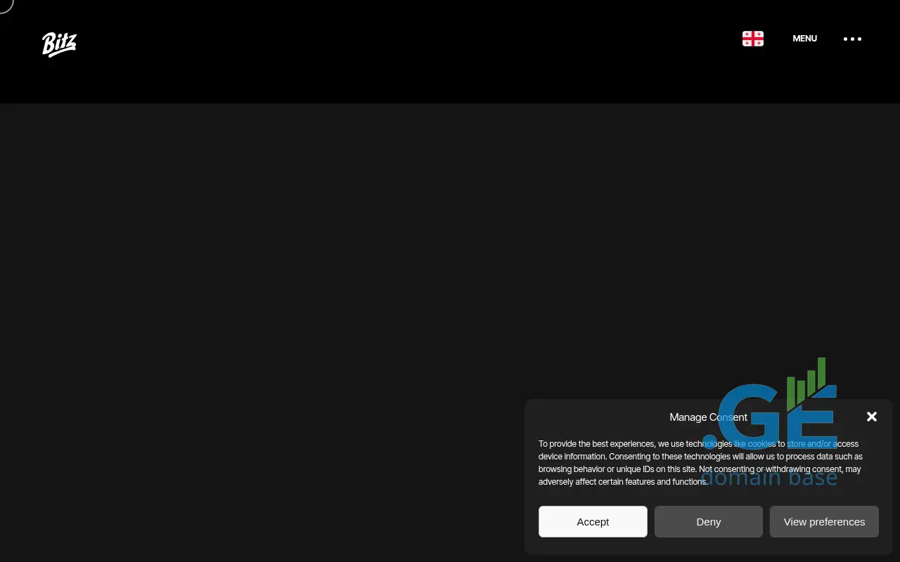Screenshot of the site bitz.ge