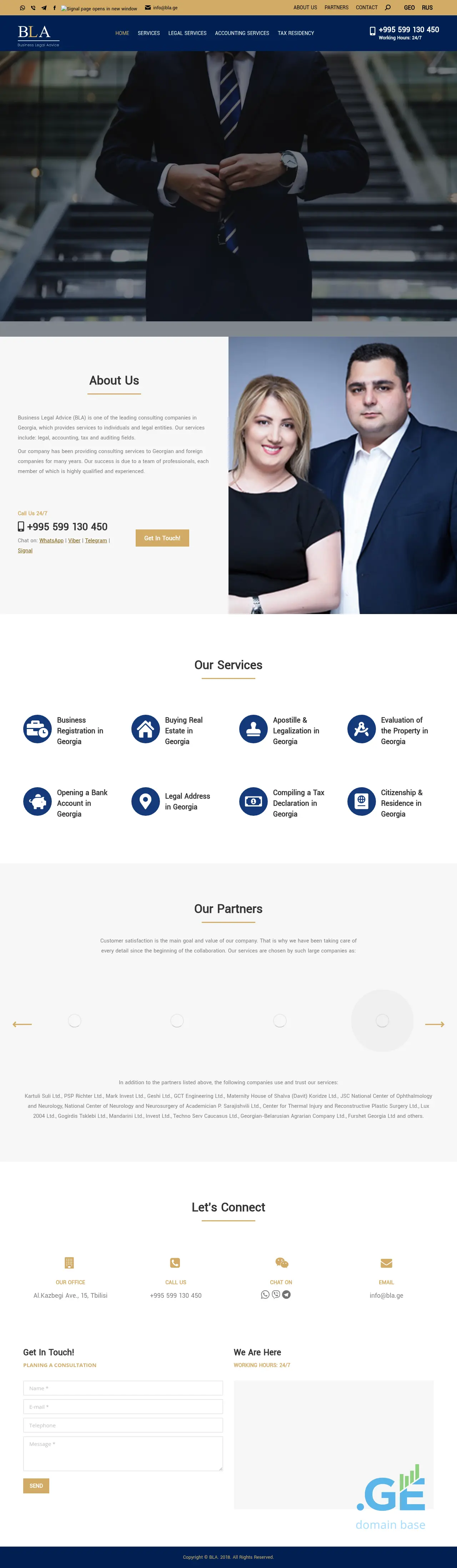 Screenshot of the site bla.ge