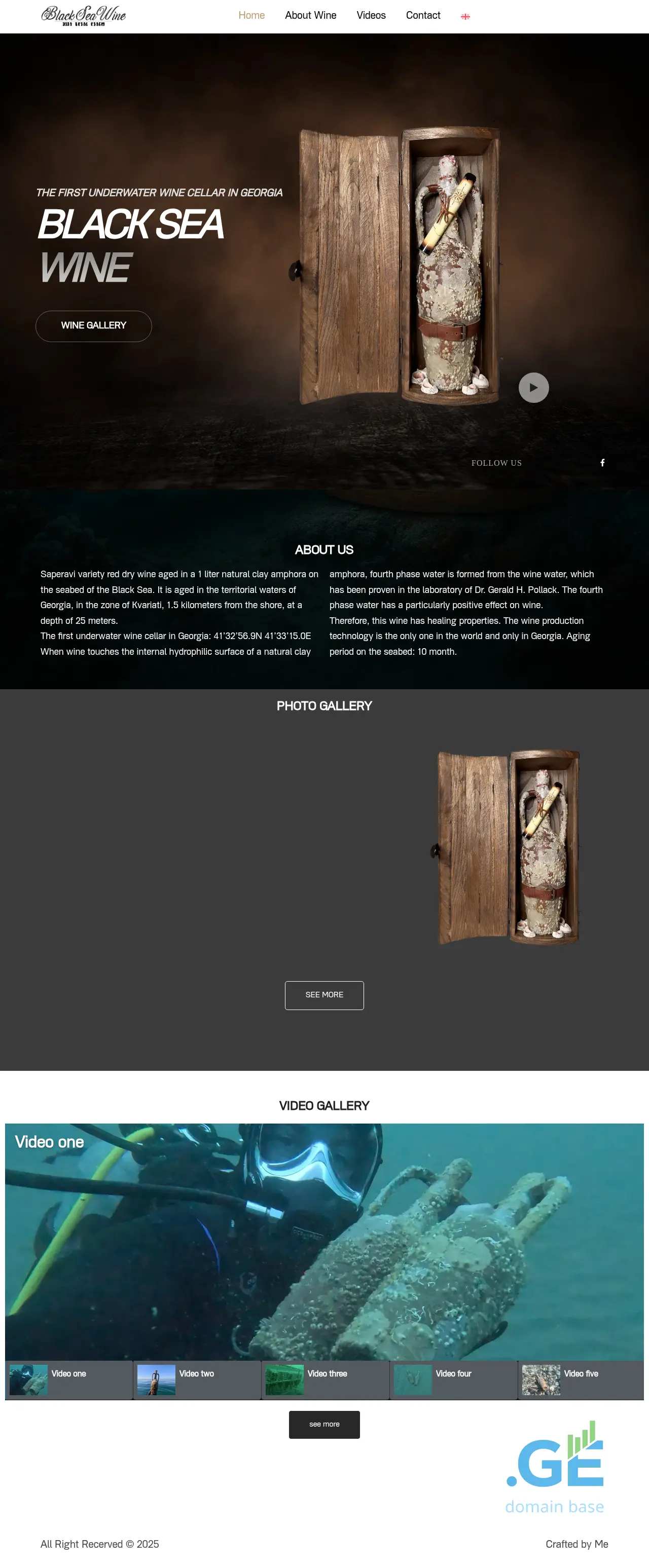 Screenshot of the site blackseawine.ge