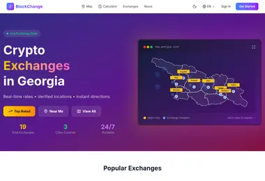Screenshot of blockchange.ge