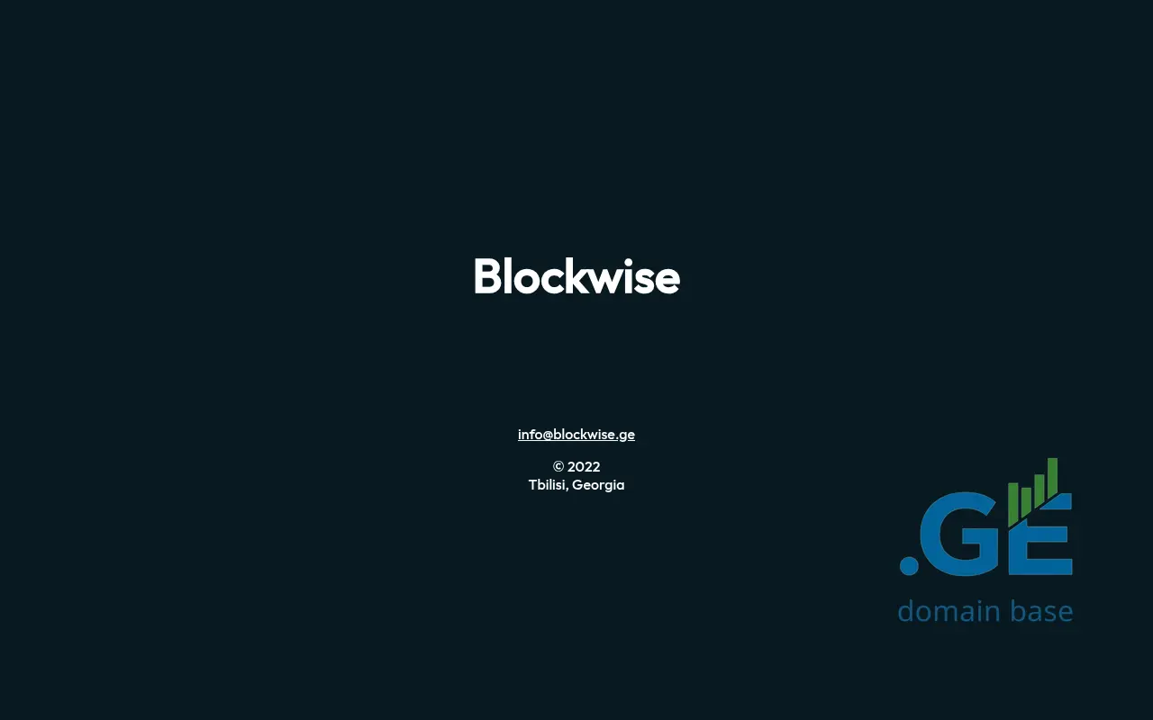 Screenshot of the site blockwise.ge