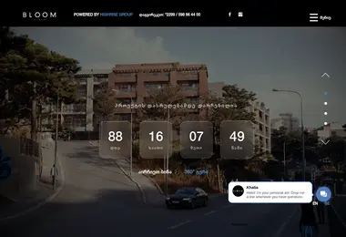 Screenshot of bloombagebi.ge