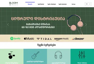 Screenshot of bloommusic.ge