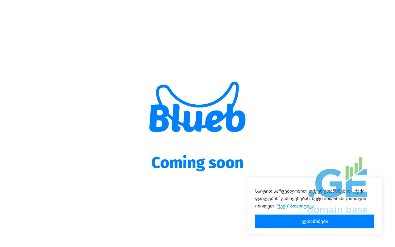 Screenshot of the site blueb.ge