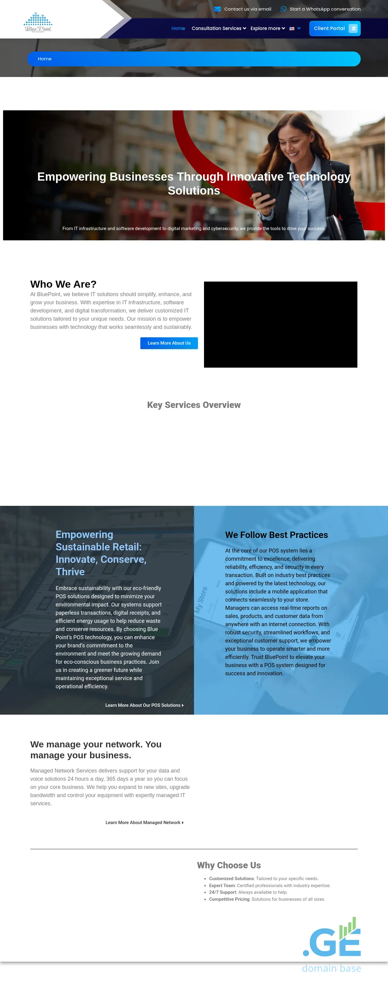 Screenshot of the site bluepoint.ge