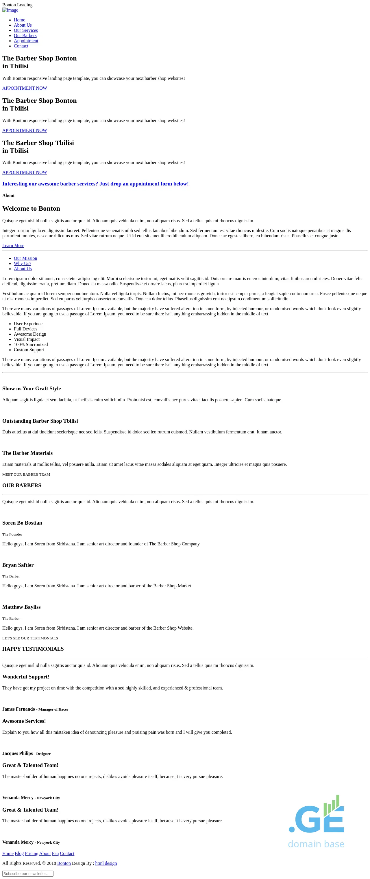 Screenshot of the site bonton.ge