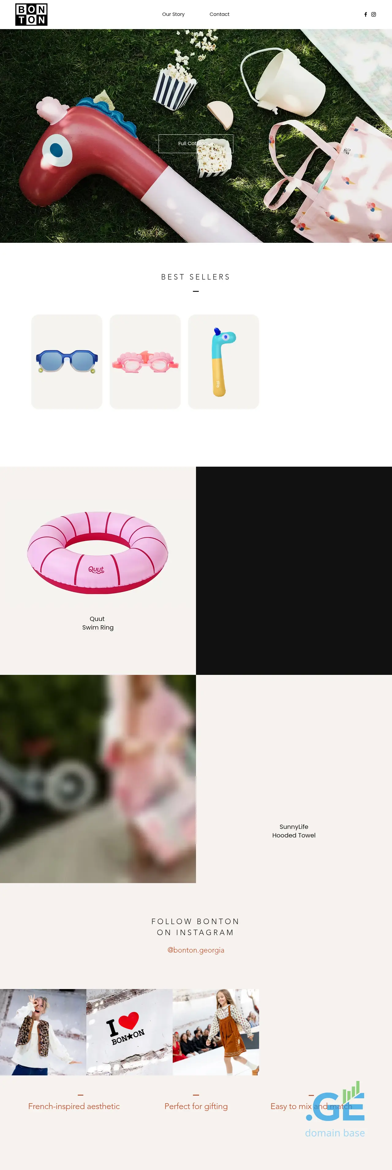Screenshot of the site bontonstore.ge