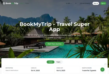 Screenshot of bookmytrip.ge