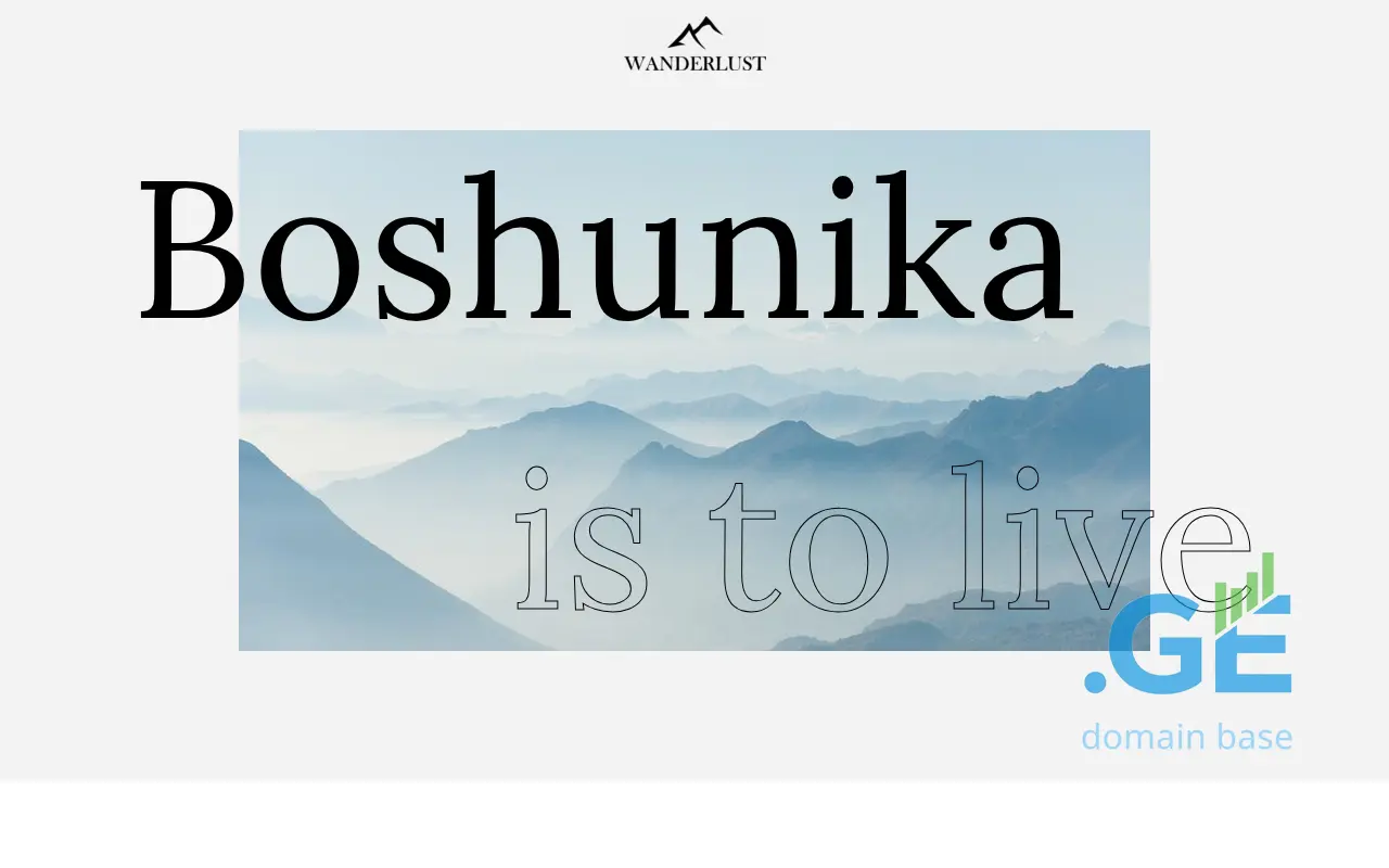 Screenshot of the site boshunika.ge