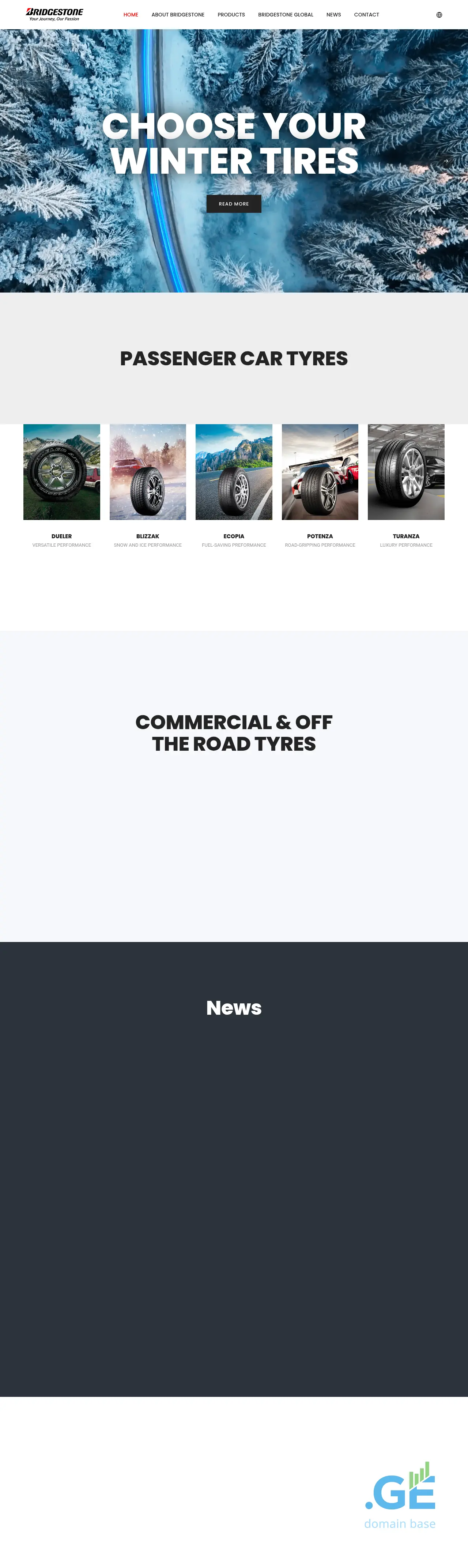Screenshot of the site bridgestonegeorgia.ge