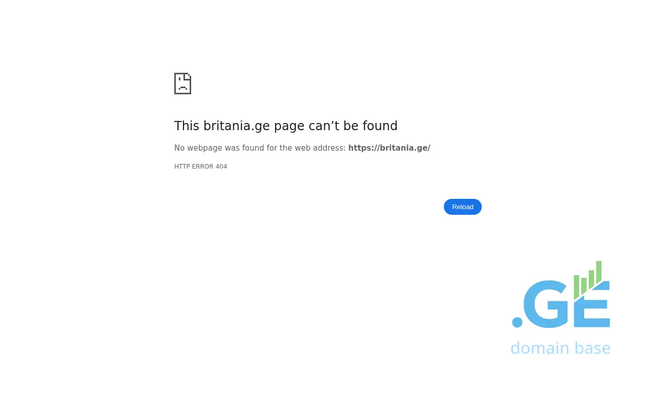Screenshot of the site britania.ge