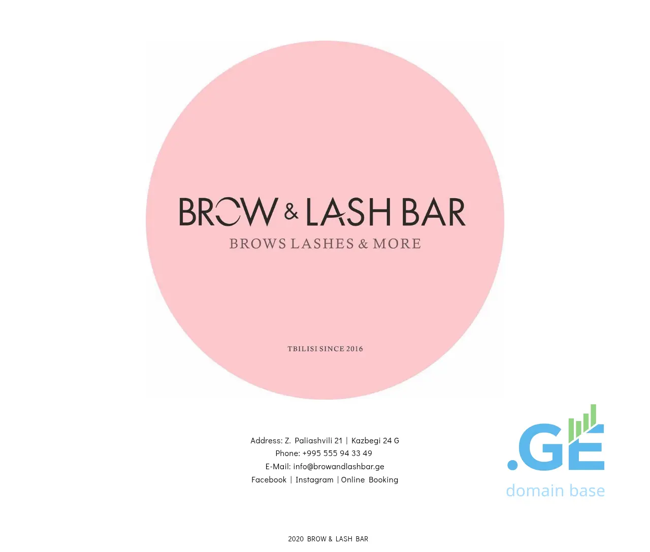 Screenshot of the site browandlashbar.ge