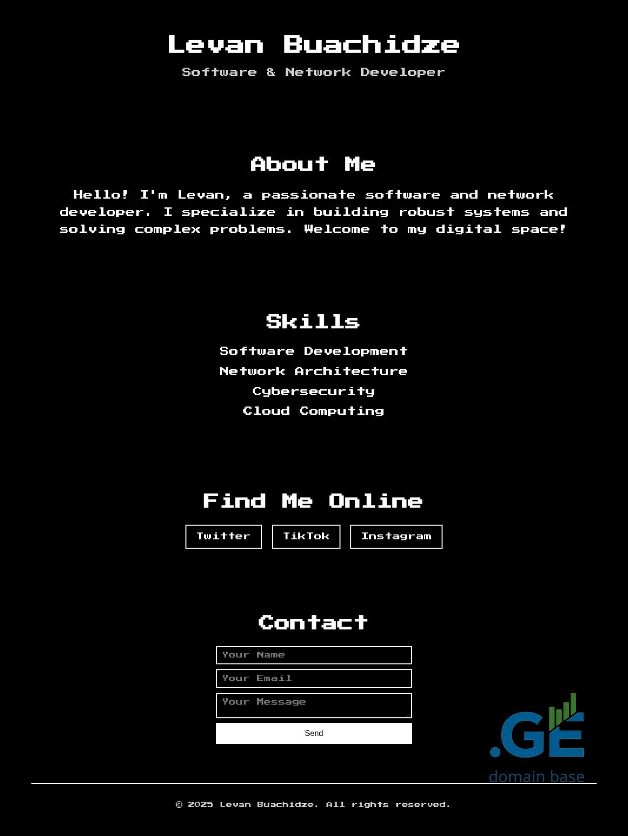 Screenshot of the site buachidze.ge