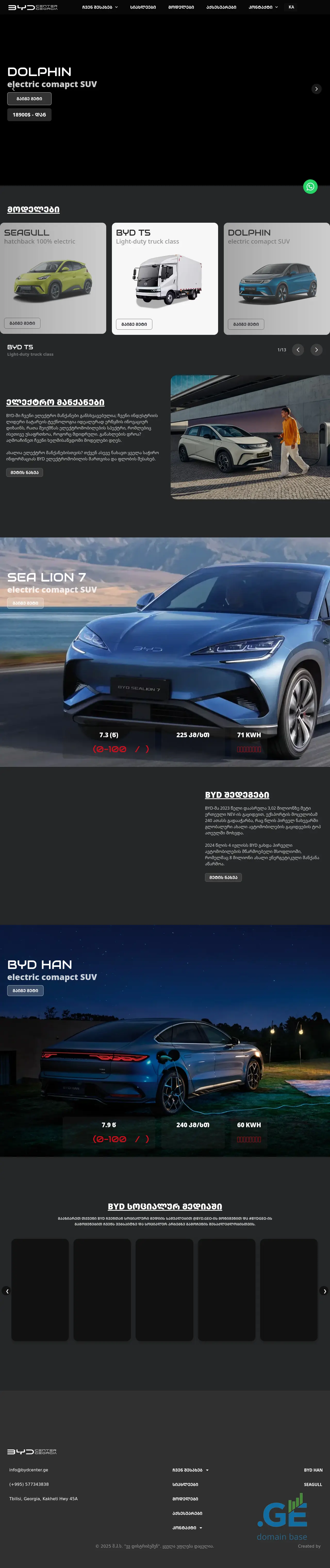 Screenshot of the site bydcenter.ge