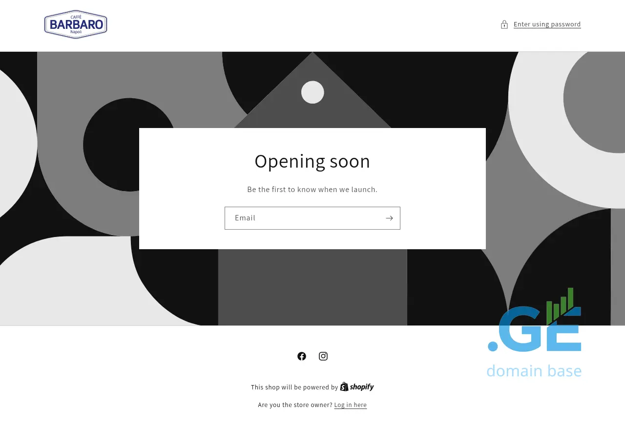 Screenshot of the site caffebarbaro.ge