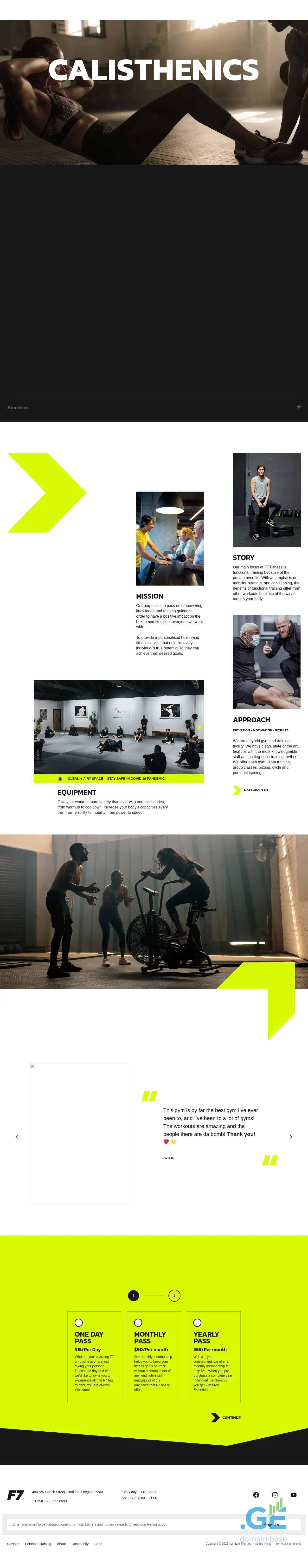 Screenshot of the site calisthenics.ge