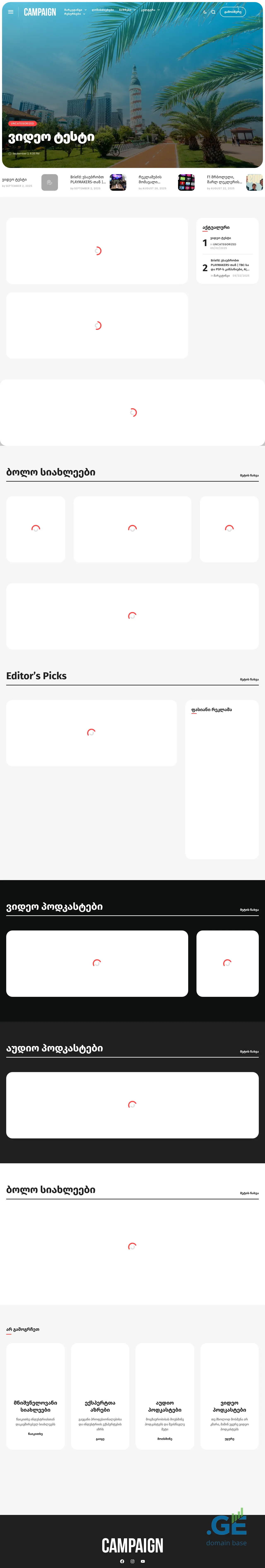 Screenshot of the site campaign.ge