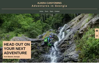 Screenshot of canyoning.ge