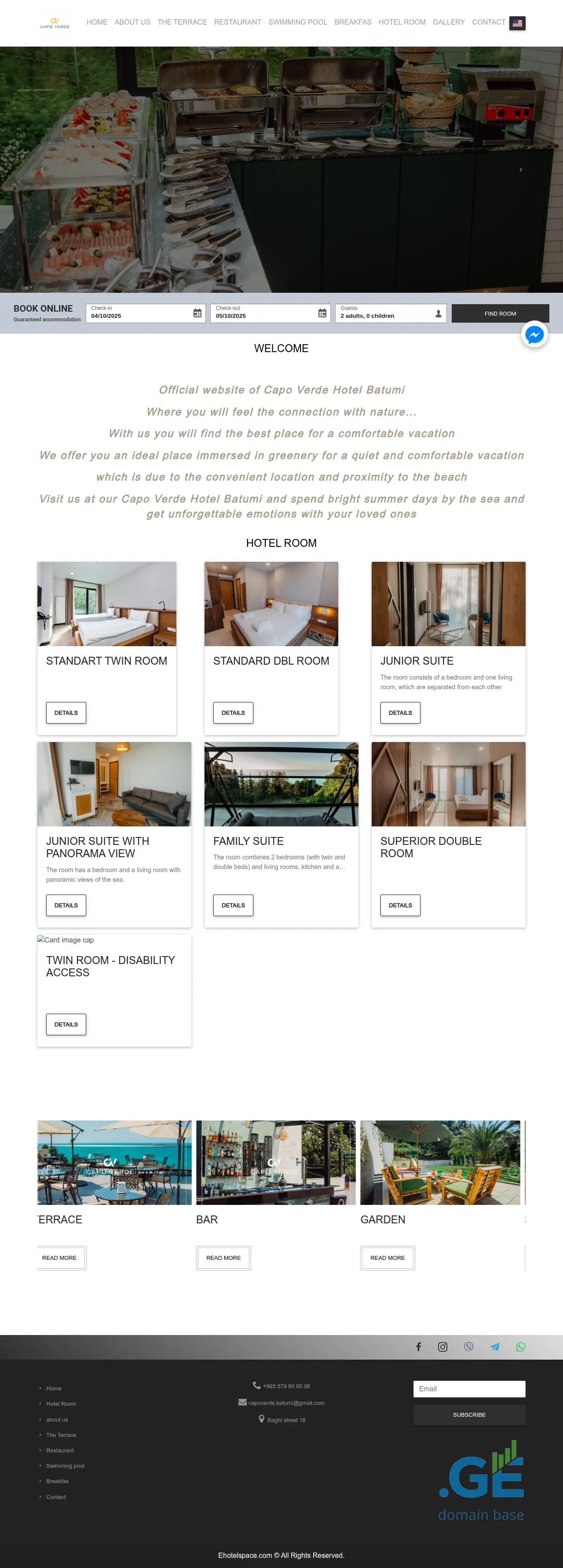 Screenshot of the site capoverde.ge
