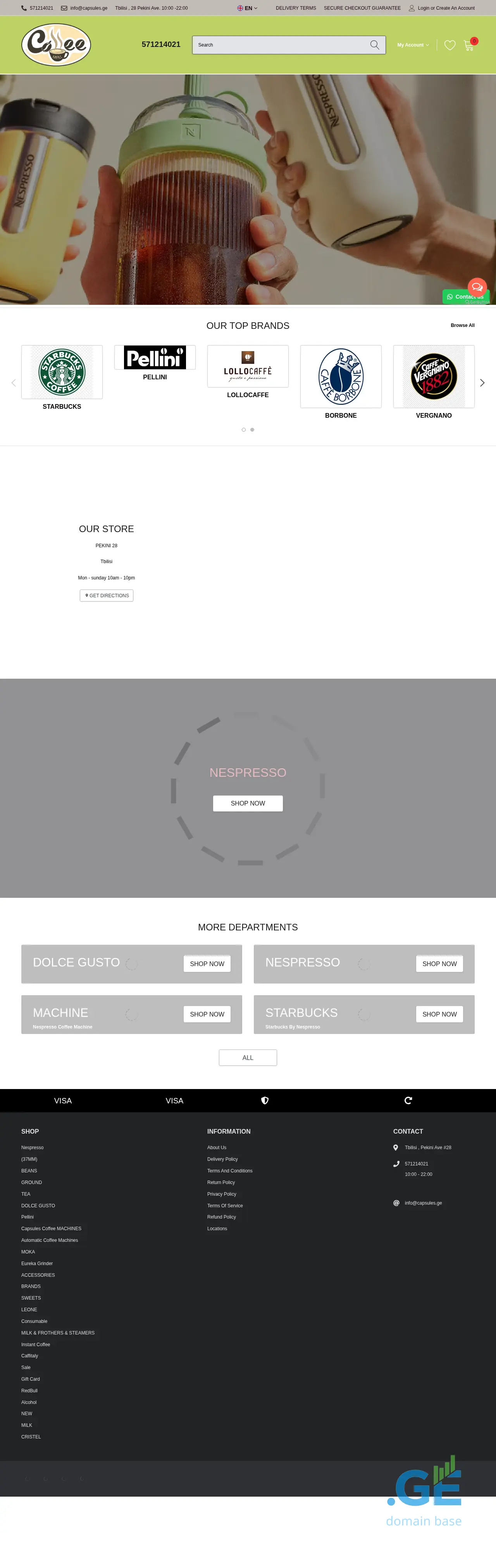 Screenshot of the site capsules.ge