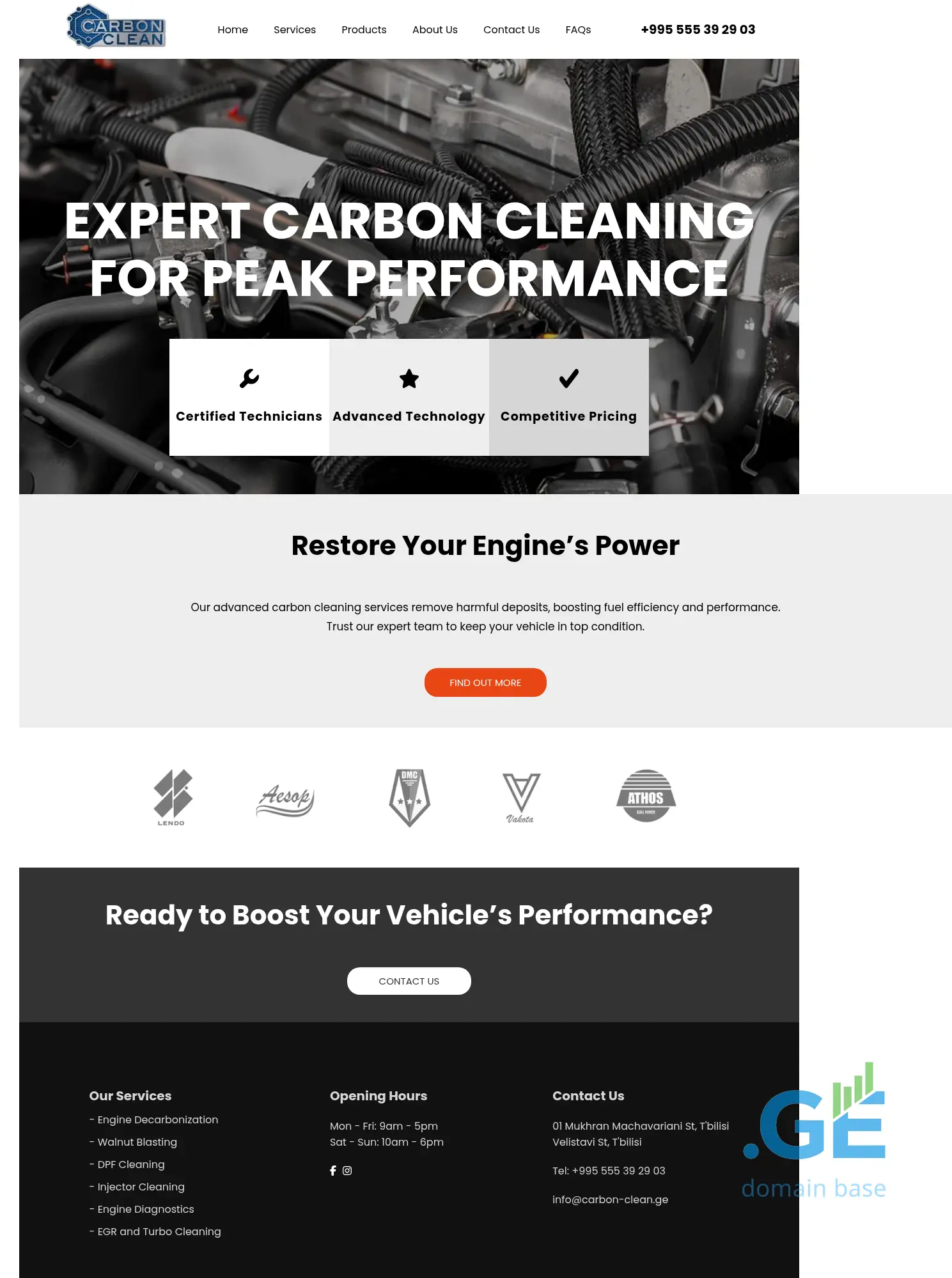 Screenshot of the site carbon-clean.ge
