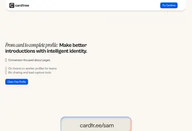 Screenshot of cardpa.ge