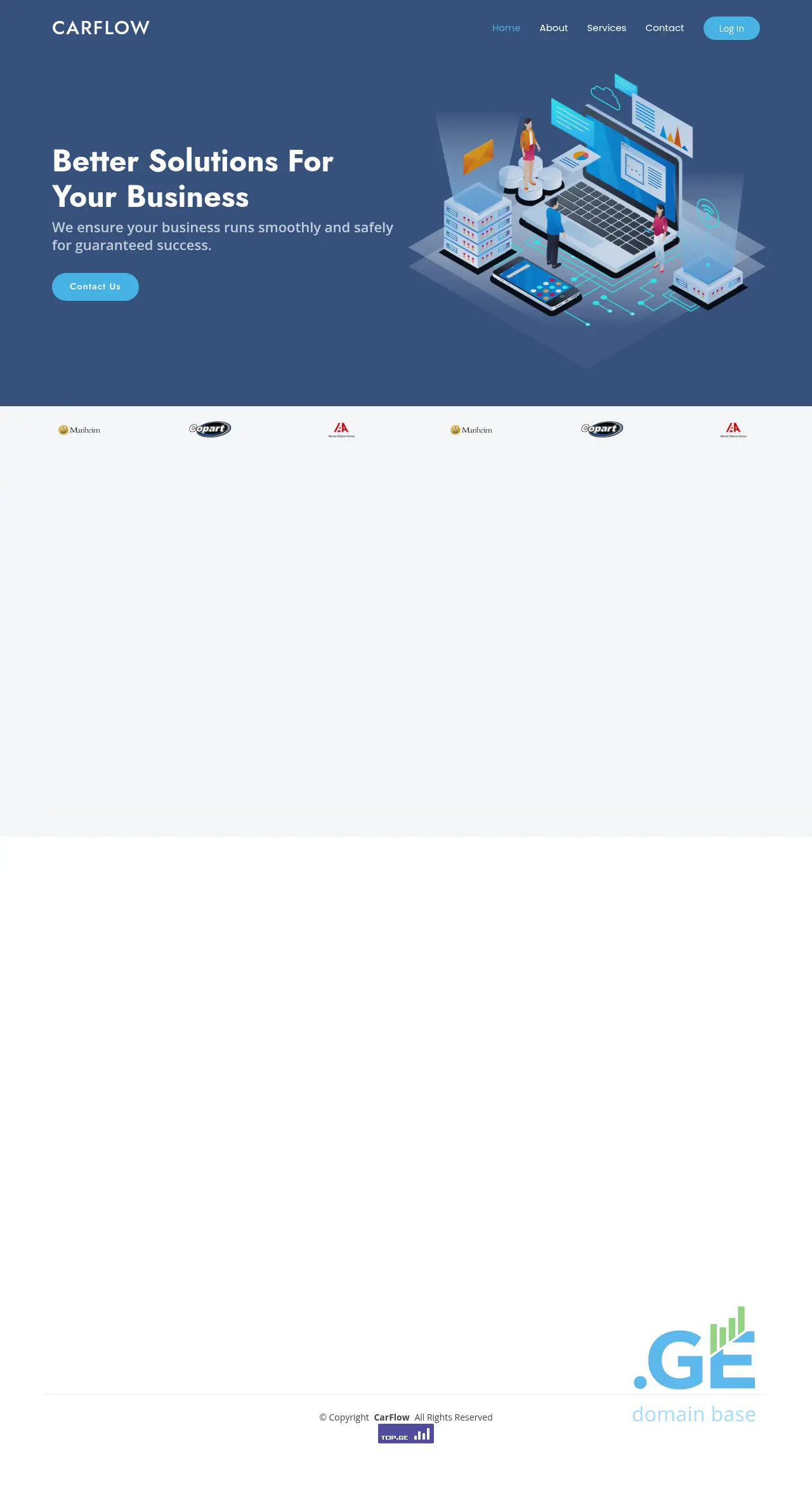 Screenshot of the site carflow.ge