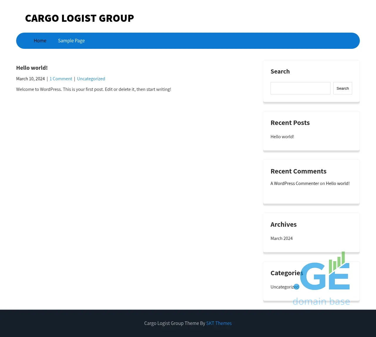 Screenshot of the site cargologistgroup.ge