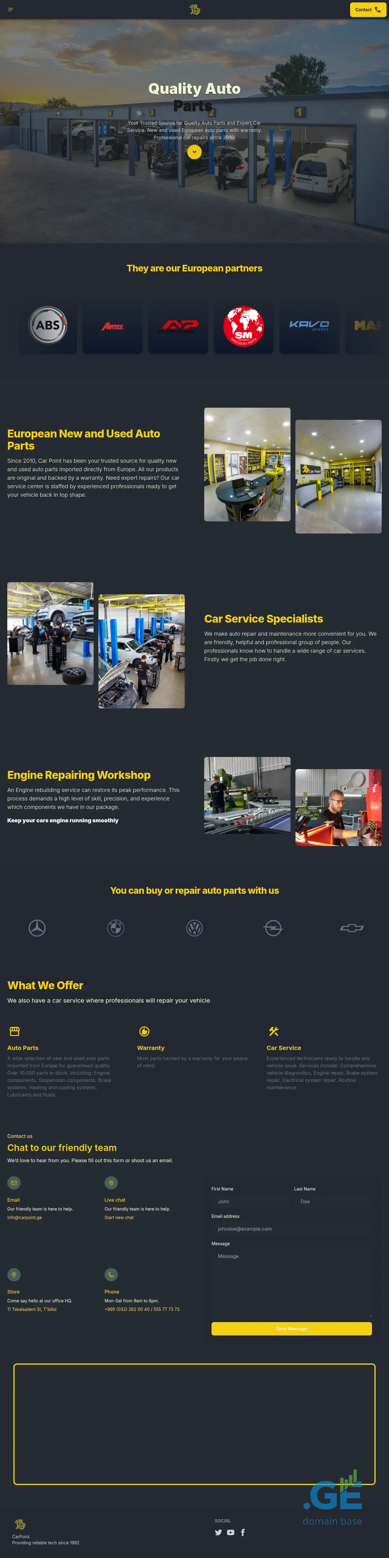 Screenshot of the site carpoint.ge