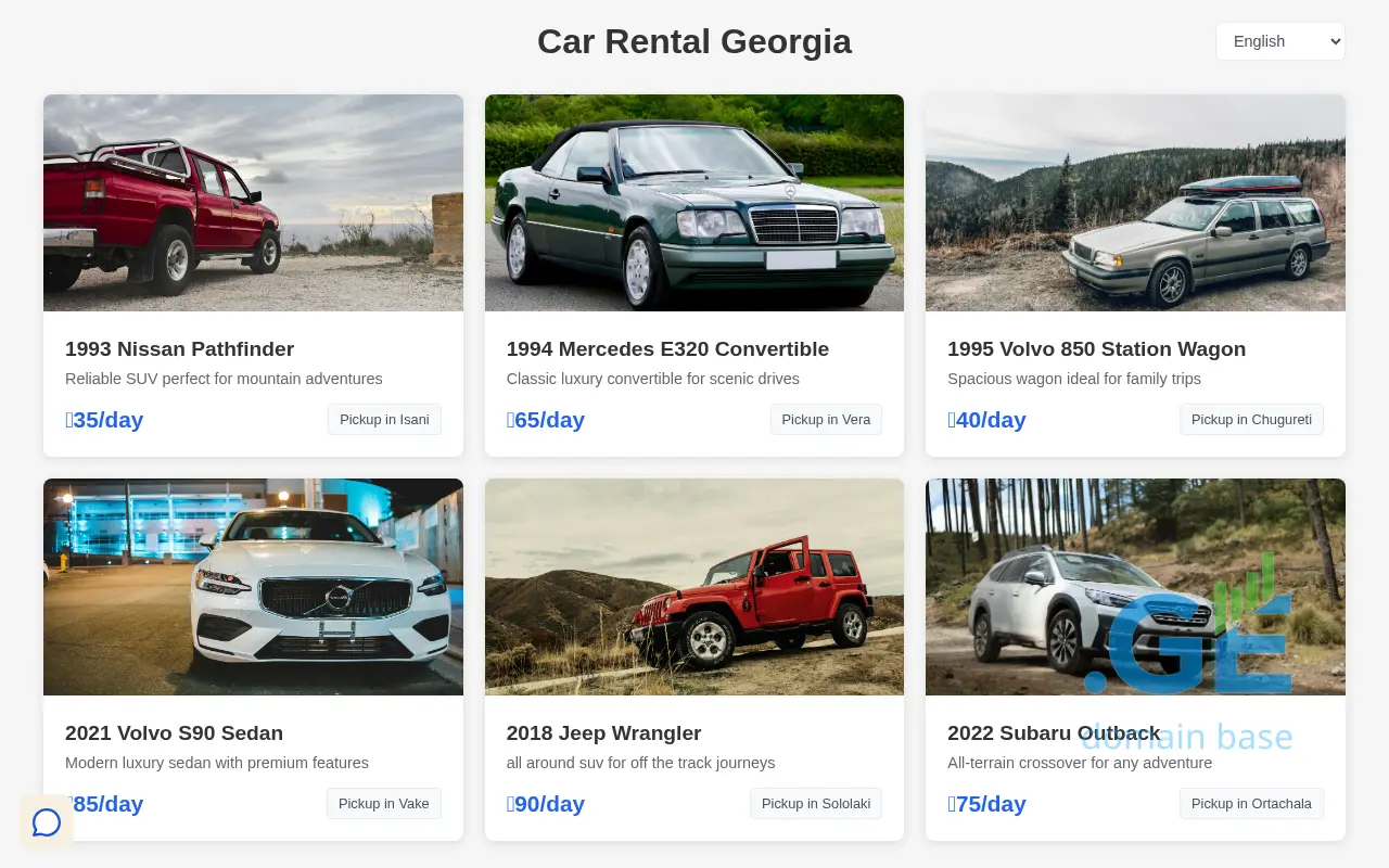 Screenshot of the site carshare.ge