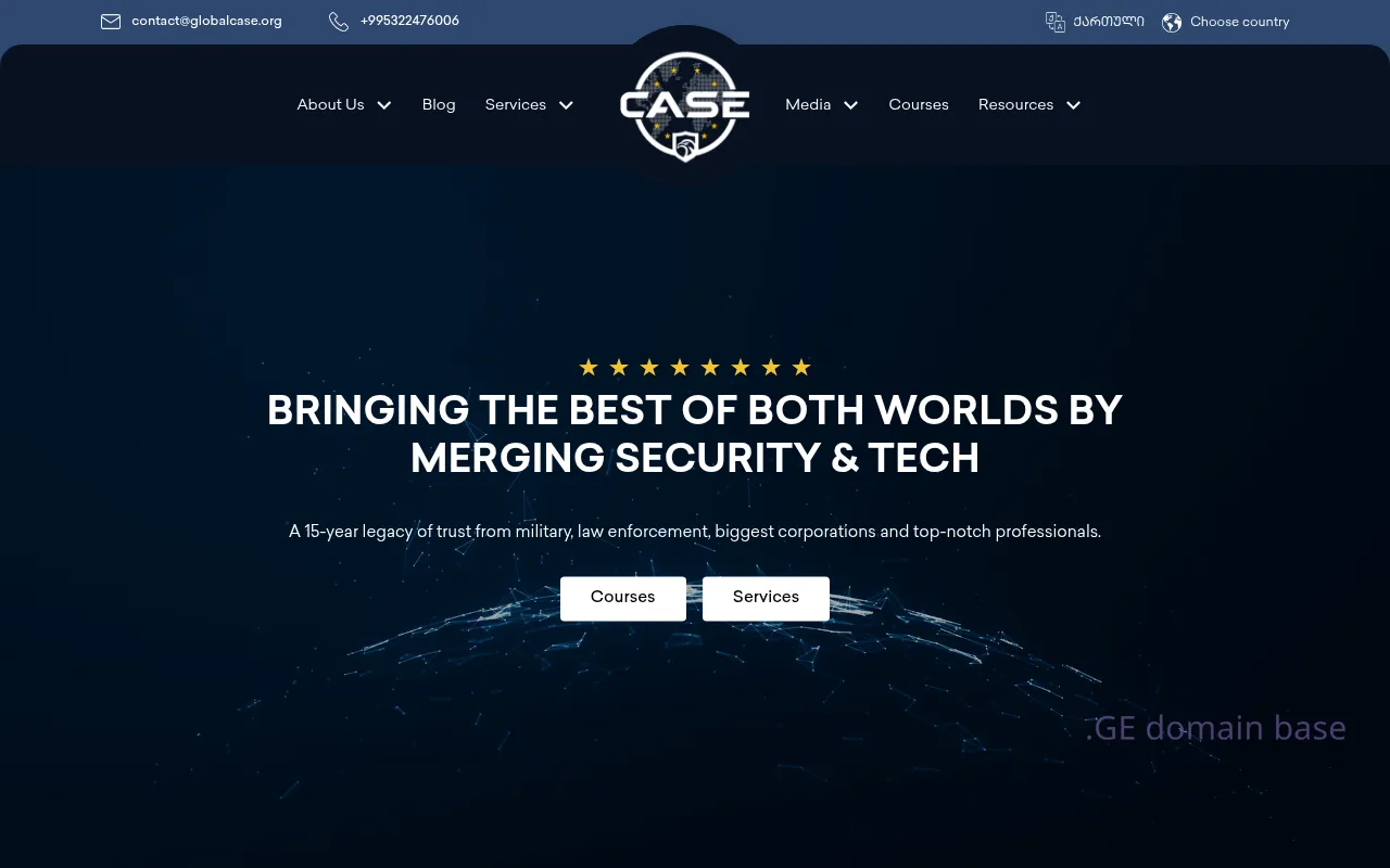 Screenshot of the site case.ge