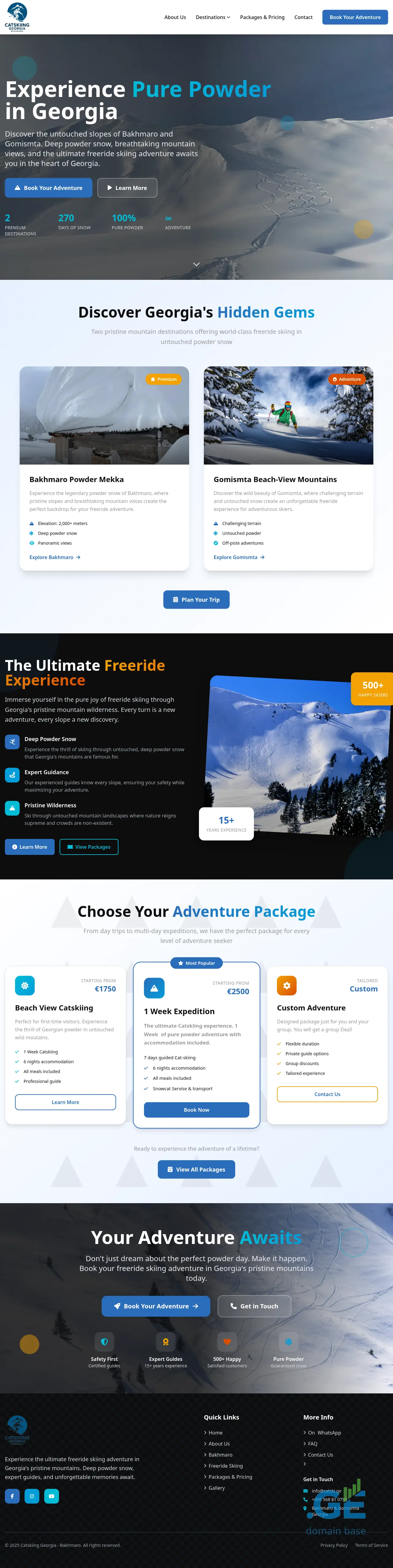 Screenshot of the site catski.ge
